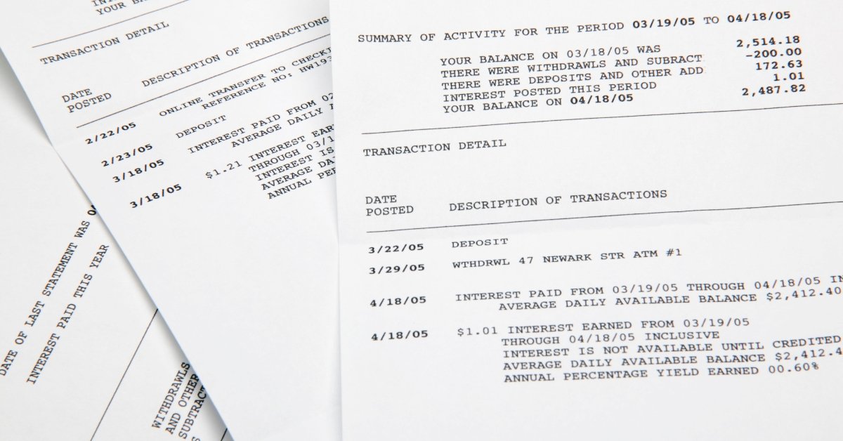 bank statement online