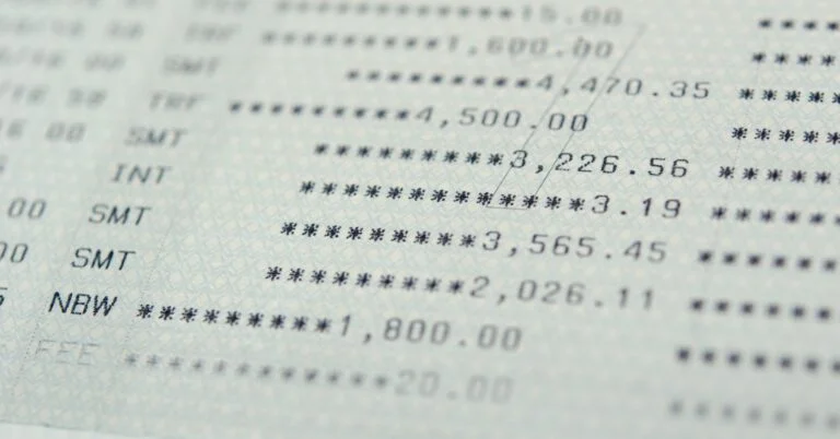 create bank statement